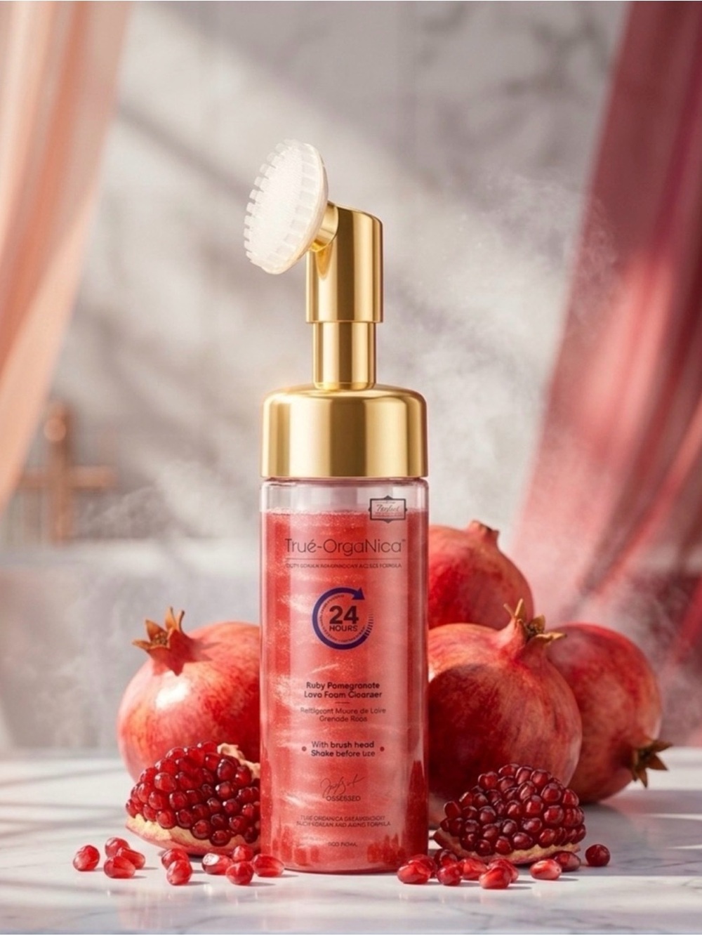 True-Organica Ruby Pomegranate Collagen Lava Foam Cleanser ~ Retail $180